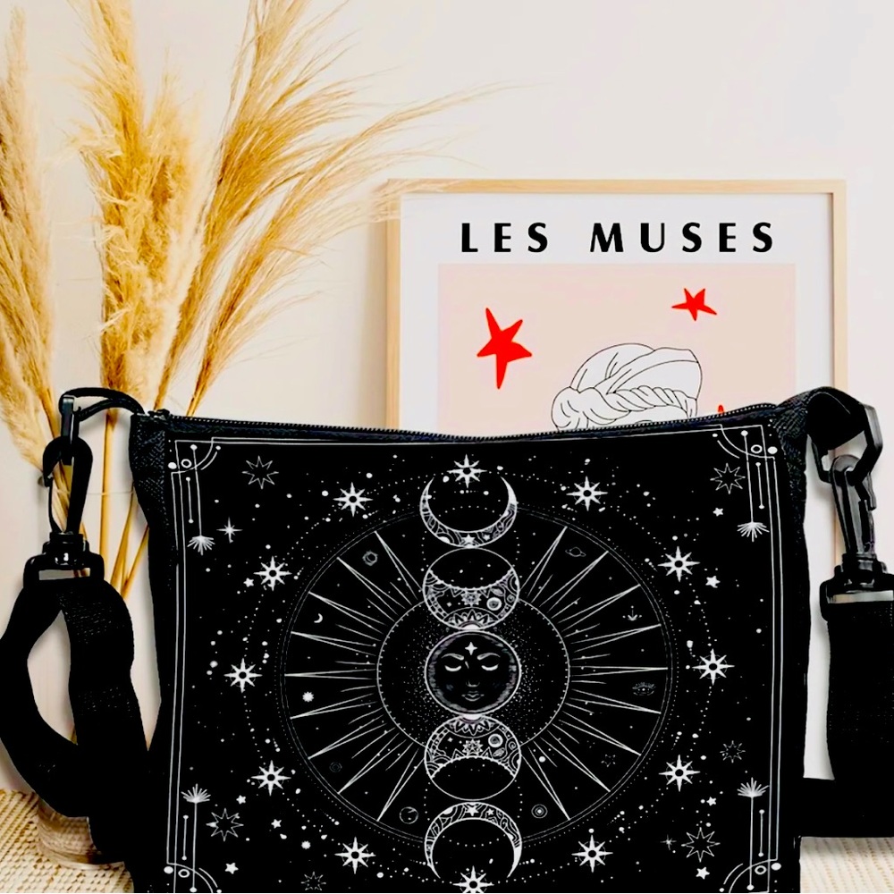 New - Amazing -Enchanted Moon and Stars Shoulder /Crossbody Bag
